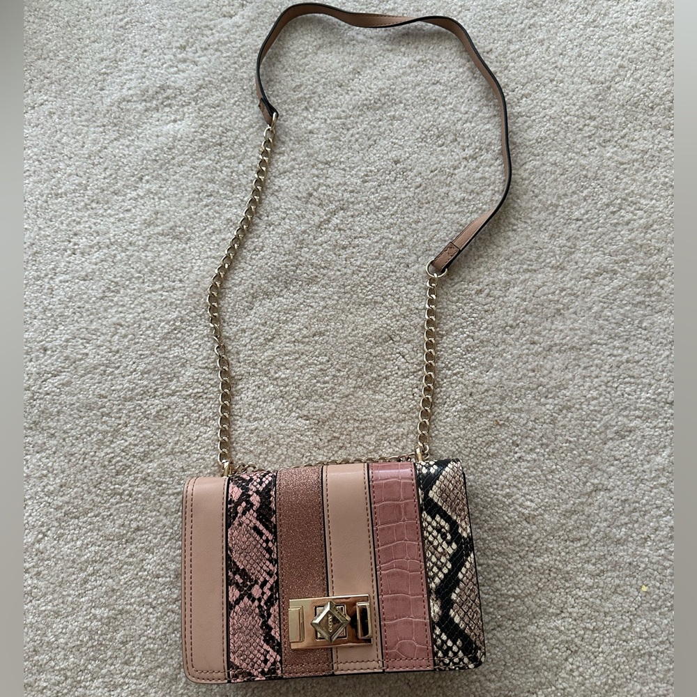 ALDO pink snakeskin clutch purse - Picture 1 of 7
